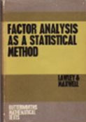 Factor Analysis as a Statical Method